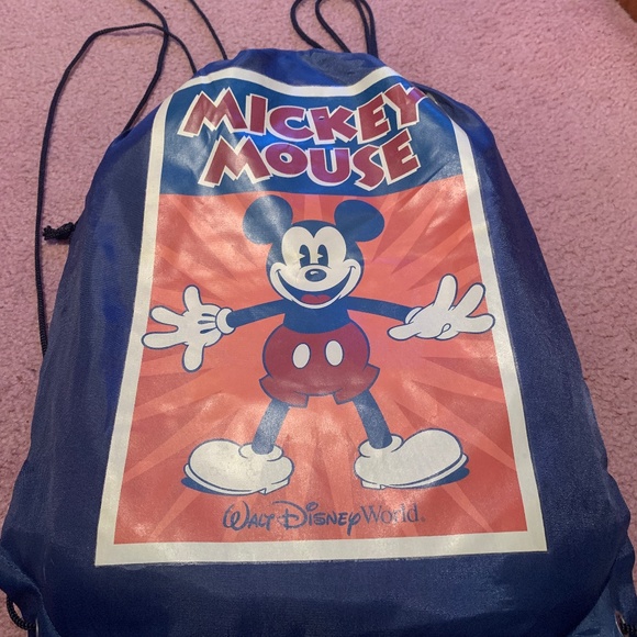 Disney Other - NWT DISNEY MICKEY MOUSE DRAWSTRING BACKPACK/W THROW